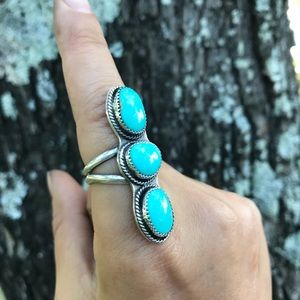 Sterling Silver and Turquoise Ring Size 7.5